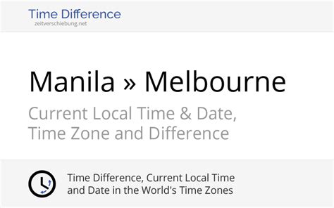 manila melbourne time difference